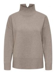 ONLY Sweter w kolorze szarobrązowym rozmiar: M. Brązowe swetry klasyczne damskie Only, m, bez kołnierzyka. Za 144.92 zł.