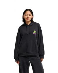 Bluza z kapturem dla Kobiety STANDARD Czarny. Czarne bluzy damskie Quiksilver, m, bez wzorów, z bawełny, z kapturem. Za 299.99 zł.