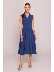 Stylove Sukienka w kolorze granatowym rozmiar: XL. Niebieskie sukienki damskie Stylove, bez wzorów, bez ramiączek. Za 303.78 zł.