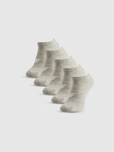 4F Skarpetki stopki (5-pack) damskie - szare 39-42. Szare skarpetki damskie 4F, bez wzorów, z bawełny. Za 59.99 zł.
