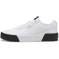 Adidasy Puma Carina 3.0, Dla obu płci. Białe obuwie sportowe damskie Puma, ze skóry, bez zapięcia, trekkingowe. Za 279.99 zł.