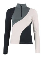 Peak Mountain Koszulka funkcyjna "Aramis" w kolorze jasnoróżowo-szaro-czarnym rozmiar: XL. Czarne koszulki damskie Peak Mountain, xl, bez wzorów, bez kołnierzyka, bez ramiączek. Za 127.05 zł.