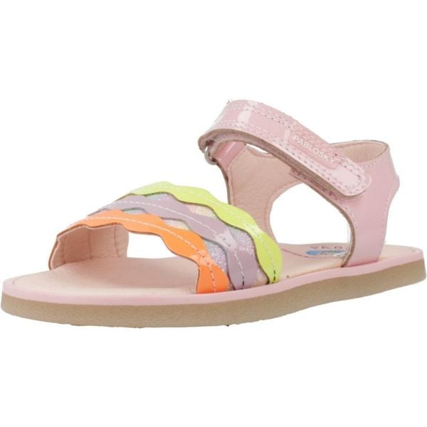 Sandały PABLOSKY 054179P Rose. Czerwone sandały damskie Pablosky, bez wzorów, ze skóry, bez obcasa, bez zapięcia. Za 169.99 zł.