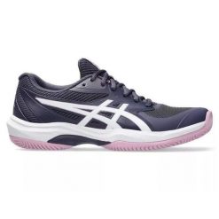 Buty do tenisa damskie Asics Game Ff. Niebieskie obuwie sportowe damskie Asics, z materiału, bez zapięcia, tenisowe. Za 543.00 zł.