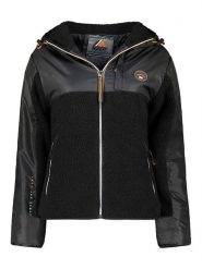 Geographical Norway Kurtka polarowa "Ulyssim" w kolorze czarnym rozmiar: XXL. Czarne kurtki damskie Geographical Norway, xxl, bez wzorów, z polaru, bez kaptura. Za 170.47 zł.