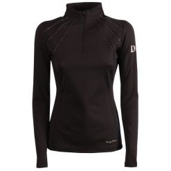 Damska koszulka do jazdy konnej Harry's Horse Denici Cavalli Stardust Crystal. Czarne koszulki damskie HARRYS HORSE, s, bez wzorów, bez kołnierzyka, bez ramiączek. Za 289.50 zł.