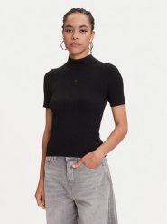 Miss Sixty Golf 6S1RJ37100 Czarny Slim Fit. Czarne golfy damskie Miss Sixty, s, bez wzorów, z wiskozy, bez ramiączek. Za 239.99 zł.