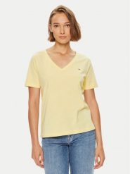 Tommy Hilfiger T-Shirt Modern WW0WW39781 Żółty Regular Fit. Żółte t-shirty damskie Tommy Hilfiger, m, bez wzorów, z bawełny, bez kołnierzyka. Za 129.99 zł.