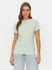 Guess T-Shirt V2YI07 K8HM0 Zielony Regular Fit. Zielone t-shirty damskie Guess, xs, z aplikacjami, z bawełny, bez kołnierzyka. Za 99.99 zł.