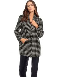 Heine Płaszcz przejściowy w kolorze szaro-czarnym rozmiar: 34. Czarne płaszcze damskie Heine, bez wzorów, z wełny, bez kaptura. Za 260.99 zł.