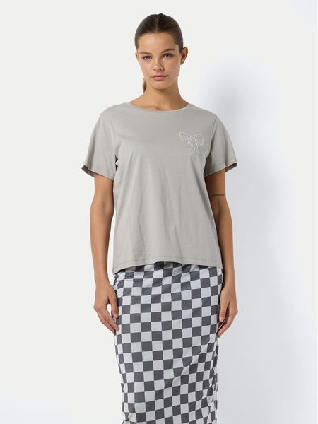 Noisy May T-Shirt Nate 27032631 Szary Regular Fit. Szare t-shirty damskie Noisy may, xl, bez wzorów, z bawełny, bez kołnierzyka. Za 59.99 zł.