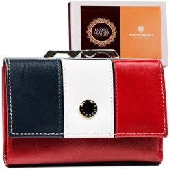 Portfel skórzany Peterson [DH] PTN RD-18-GCL-S czerwony. Czerwone portfele damskie Peterson, bez wzorów, ze skóry. Za 87.99 zł.