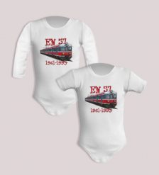 EN57 Regio — body (Rozmiar: 12M; Długość rękawa: długi; Rodzaj nadruku: EN57 Regio). Niebieskie body niemowlęce nikiniki, bez wzorów, z bawełny, bez kołnierzyka, bez ramiączek. Za 59.00 zł.