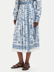 Fracomina Spódnica plisowana FS26SG2005W435K5 Niebieski jasny Regular Fit. Niebieskie spódnice damskie Fracomina, bez wzorów, z wiskozy. Za 659.99 zł.