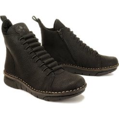 RIEKER 73333-00 black, trzewiki damskie. Czarne botki damskie Rieker, na zimę, bez obcasa, bez zapięcia. Za 349.90 zł.