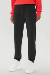 GUESS Czarne damskie spodnie dresowe Olympe, Rozmiar L. Czarne spodnie dresowe damskie Guess, l, z aplikacjami, z dresówki. W wyprzedaży za 227.99 zł.