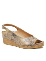 Go Soft Sandały ARC-2309-02 Beżowy. Brązowe sandały damskie GO SOFT, bez wzorów, ze skóry, bez obcasa, na koturnie, bez zapięcia. Za 84.99 zł.