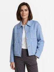 Opus Damska kurtka wełniana - Hella Kobiety niebieski jednolity, L. Niebieskie kurtki damskie Opus, l, bez wzorów, z wełny, bez kaptura. Za 649.95 zł.