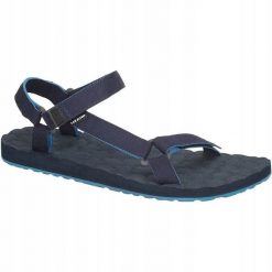 Sandały turystyczne Sandal Trail MBAB/46. Niebieskie sandały damskie Lizard, bez wzorów, z gumy, bez obcasa, bez zapięcia. Za 124.25 zł.