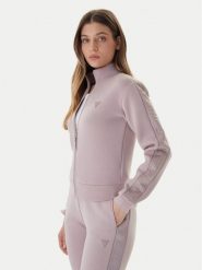 Guess Bluza New Allie Scuba V2YQ17 K7UW2 Fioletowy Regular Fit. Fioletowe bluzy damskie Guess, xxs, z aplikacjami, z wiskozy, bez kaptura. Za 419.99 zł.