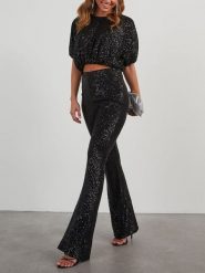 LA Angels Spodnie w kolorze czarnym rozmiar: L. Czarne spodnie materiałowe damskie LA Angels, bez wzorów, z materiału. Za 196.24 zł.