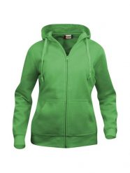 Clique Basic Hoody Full Zip Women – bluza z kapturem apple green. Zielone bluzy damskie CLIQUE, xl, bez wzorów, z bawełny, z kapturem. Za 187.18 zł.