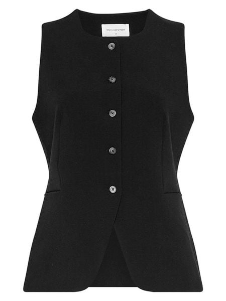 MOSS COPENHAGEN Kamizelka "Mirabelle Michelle" w kolorze czarnym rozmiar: XS/S. Czarne kamizelki damskie Moss Copenhagen, s, bez wzorów, bez kaptura. Za 173.99 zł.