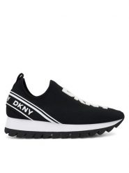 DKNY Sneakersy Abbi K3500764 Czarny. Czarne obuwie sportowe damskie DKNY, z materiału, bez zapięcia. Za 429.99 zł.