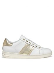 Geox Sneakersy D Jaysen D361BE 085BN C1327 Biały. Białe obuwie sportowe damskie Geox, ze skóry, bez zapięcia. Za 339.99 zł.