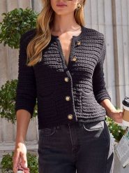 Milan Kiss Kardigan w kolorze czarnym rozmiar: S. Czarne kardigany damskie Milan Kiss, s, bez wzorów. Za 152.99 zł.