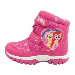 Leomil Buty śniegowce My little pony LP000119 różowe. Czerwone kozaki dziewczęce na zimę, bez wzorów, z materiału, bez obcasa, bez zapięcia. Za 347.21 zł.