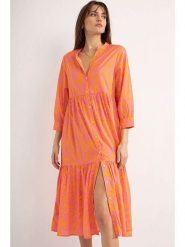Josephine & Co Sukienka "Dolores" w kolorze pomarańczowo-różowym rozmiar: 38. Pomarańczowe sukienki damskie Josephine & Co, bez wzorów, z bawełny, bez ramiączek. Za 239.99 zł.
