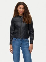 Vero Moda Kurtka z imitacji skóry Amanda 10331229 Czarny Regular Fit. Czarne kurtki damskie Vero Moda, l, bez wzorów, ze skóry, bez kaptura. Za 119.99 zł.