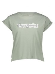 Pepe Jeans Koszulka w kolorze zielonym rozmiar: M. Zielone bluzki damskie Pepe Jeans, m, bez wzorów, z bawełny, bez kołnierzyka, bez ramiączek. Za 83.03 zł.