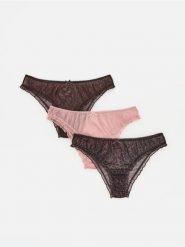Majtki typu figi 3 pack - ciemnobrązowy. Brązowe figi Reserved, bez wzorów. Za 59.99 zł.