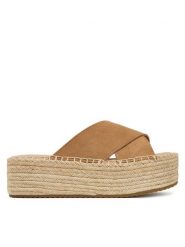 DeeZee Espadryle 42422 Brązowy. Brązowe espadryle damskie DeeZee, bez wzorów, z materiału, bez obcasa. Za 111.99 zł.