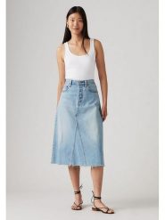 Levi's Spódnica dżinsowa w kolorze błękitnym rozmiar: W28. Niebieskie spódnice damskie Levi's, s, z aplikacjami, z bawełny, klasyczne, midi. Za 204.95 zł.