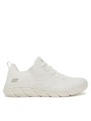 Skechers Sneakersy Bobs B Flex Lo-Graceful Stride 117591/WHT Biały. Białe obuwie sportowe damskie Skechers, z materiału, bez zapięcia. Za 229.99 zł.