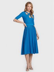 Pinko Sukienka codzienna Bitter 100413 A0L0 Niebieski Slim Fit. Niebieskie sukienki damskie Pinko, bez wzorów, z syntetyku, bez ramiączek. Za 1,619.00 zł.