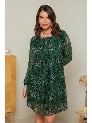 Curvy Lady Sukienka w kolorze ciemnozielonym rozmiar: 40/42. Zielone sukienki damskie Curvy Lady, bez wzorów, klasyczne, bez ramiączek. Za 70.24 zł.