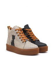 Goby Sneakersy w kolorze granatowo-kremowym rozmiar: 37. Brązowe obuwie sportowe damskie Goby, za kostkę, bez zapięcia. Za 263.53 zł.