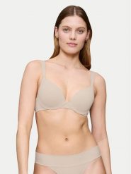 Triumph Biustonosz z fiszbiną Body Make Up Illusion 10217848 Beżowy. Brązowe biustonosze Triumph, bez wzorów, z syntetyku. Za 99.00 zł.