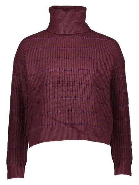 Vila Golf "Zaza" w kolorze bordowym rozmiar: XL. Czerwone golfy damskie Vila, xl, bez wzorów, bez ramiączek. Za 129.95 zł.