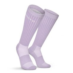 Podkolanówki do gry w padla Padel Siroko Contour Lavender. Niebieskie skarpetki damskie SIROKO, bez wzorów, z materiału. Za 65.00 zł.