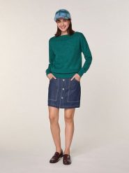 Rodier Wełniany sweter w kolorze zielonym rozmiar: M. Zielone swetry klasyczne damskie Rodier, m, z wełny, bez kołnierzyka. Za 304.99 zł.