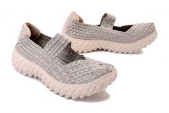 ROCK SPRING OVER beige knit, półbuty damskie. Brązowe półbuty damskie Rock Spring, na lato, bez wzorów, bez obcasa, bez zapięcia. Za 219.90 zł.