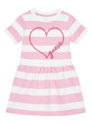 Guess Sukienka codzienna K5GK28 KBOR4 Różowy Regular Fit. Czerwone sukienki dziewczęce Guess, z aplikacjami, z bawełny, bez ramiączek, proste. Za 119.99 zł.