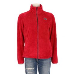 Second life - Kurtka polarowa TNF Pink Osito dla kobiet - Jak nowy. Czerwone kurtki damskie The North Face, m, bez wzorów, z materiału, bez kaptura. Za 211.46 zł.