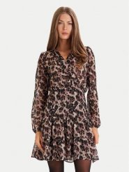 Morgan Sukienka codzienna 252-RLEOL.F Brązowy Regular Fit. Brązowe sukienki damskie Morgan, bez wzorów, z syntetyku, bez ramiączek. Za 439.99 zł.