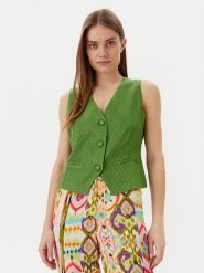 LOLA CASADEMUNT Kamizelka MS2502007 Zielony Regular Fit. Zielone kamizelki damskie LOLA CASADEMUNT, l, bez wzorów, z wiskozy, bez kaptura. Za 353.99 zł.